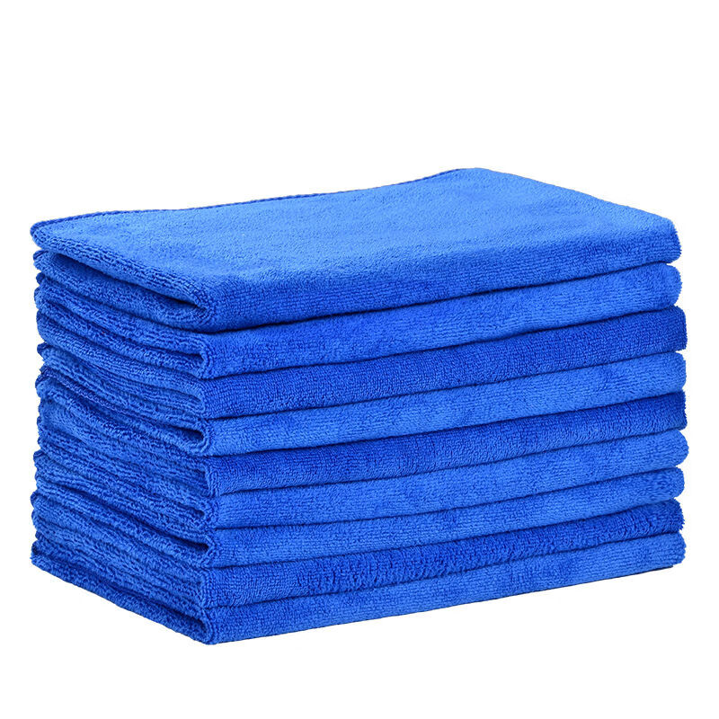 家政保洁抹布家务清洁专用毛巾吸水不掉毛加厚洗车擦玻璃地板厨房 蓝色 （5条装）30x60cm加厚