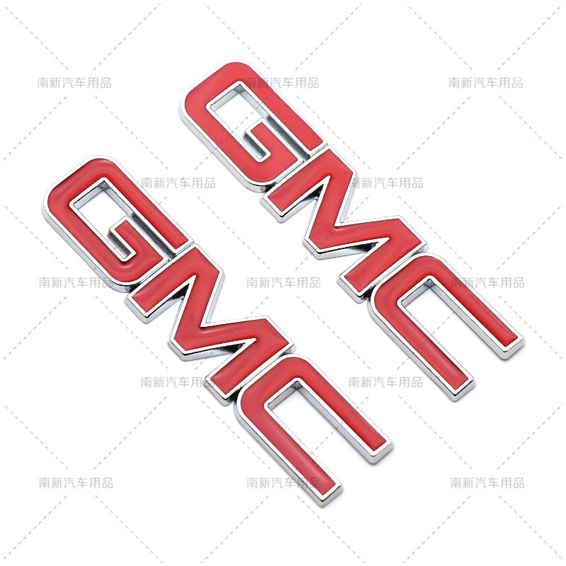雪佛兰gmc车标 3d立体汽车装饰贴 gmc汽车车身贴标 尾标 字母标 红银
