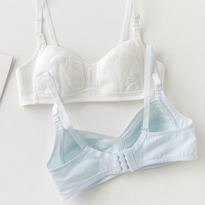 幻薇少女文胸棉质无钢圈初高中生初中生发育期二阶段女生内衣 w3064浅