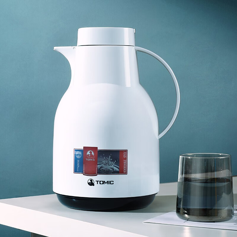 特美刻tomic保温壶家用 暖壶水壶热水瓶暖瓶大容量玻璃内胆英伦时尚