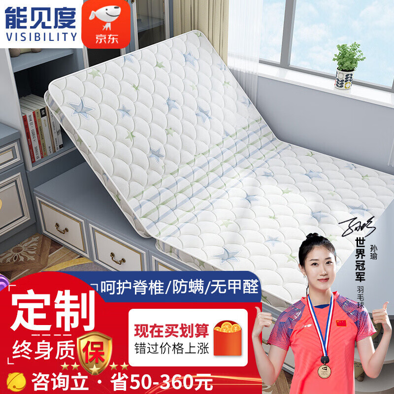 能见度 榻榻米床垫定做 炕垫折叠定制乳胶椰棕棕垫卧室塌塌米踏踏米垫子 【定制专用】下单联系客服㎡护脊怎么看?
