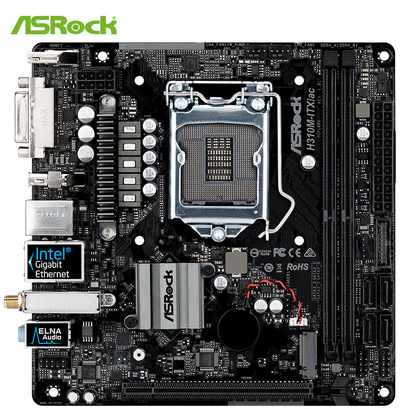 华擎（ASRock）H310CM-ITX/ac主板（Intel H310/LGA 1151）