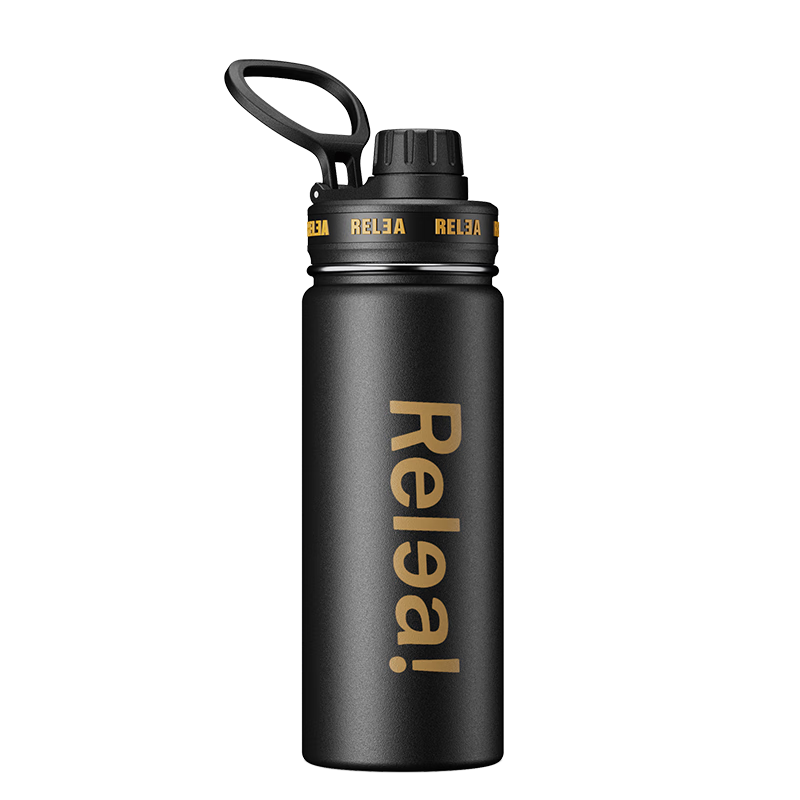 物生物（RELEA）保温杯运动水杯男大容量316L不锈钢杯子学生户外健身吸管杯高颜值