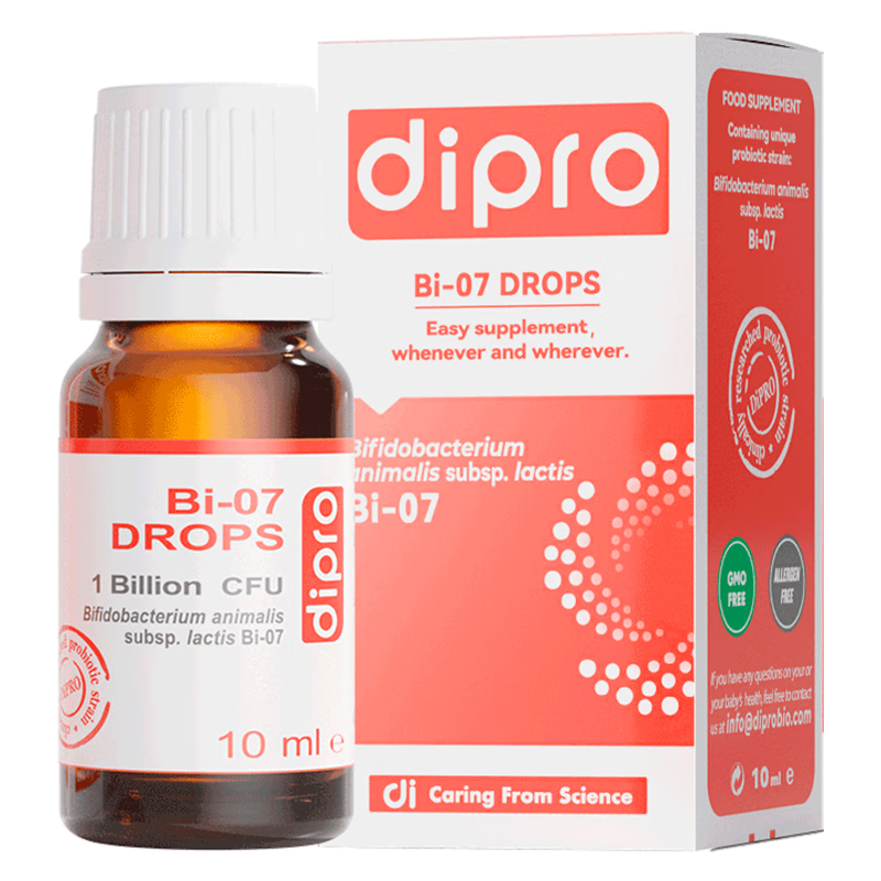 迪輔樂(dipro)Bi-07益生菌滴劑10ml 嬰幼兒童寶寶腸胃維穩(wěn)益生菌 活性菌群小兒即食益生菌