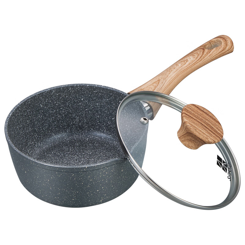 三禾 麦饭石奶锅不粘锅16cm宝宝辅食婴儿热奶锅煮面燃气电磁炉通用锅