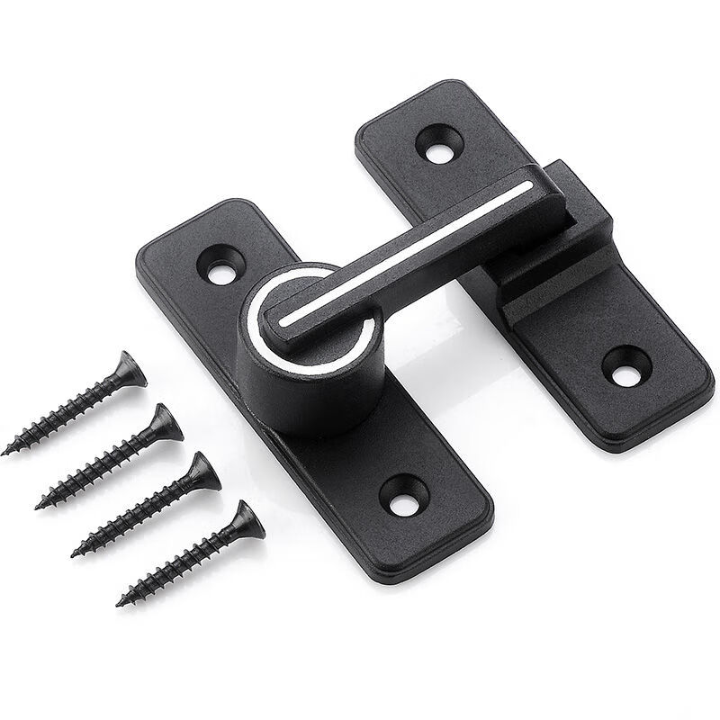 免打孔门扣90度谷仓门锁神器推拉门锁扣卡扣移门锁门锁插销式门栓 砂