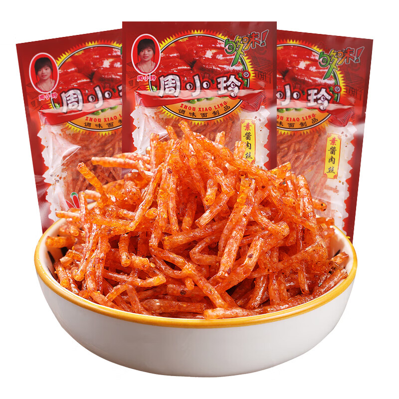周小玲素酱肉丝辣条小时候儿时怀旧校园五毛钱麻辣小零食辣丝小吃 1包
