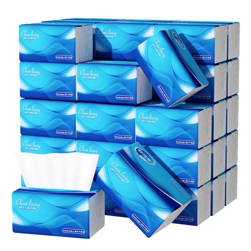 舒可乐【甄选百货】 大包抽纸巾原木浆纸巾餐巾纸抽 3包