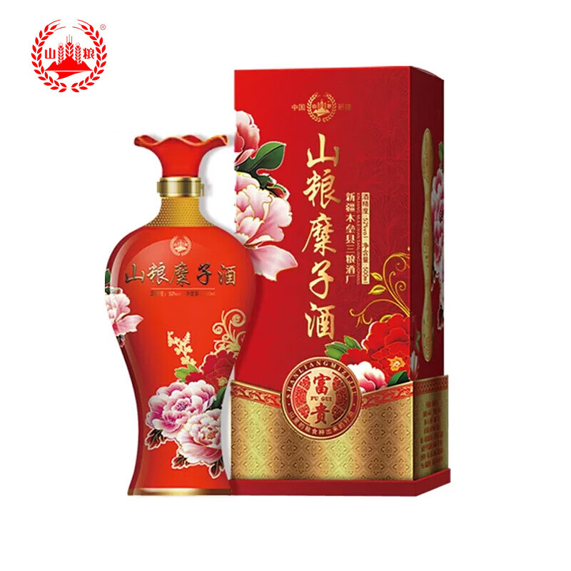 山粮糜子酒花开富贵52度500mlx4瓶浓香纯粮天山雪水塞外名酒新疆特产