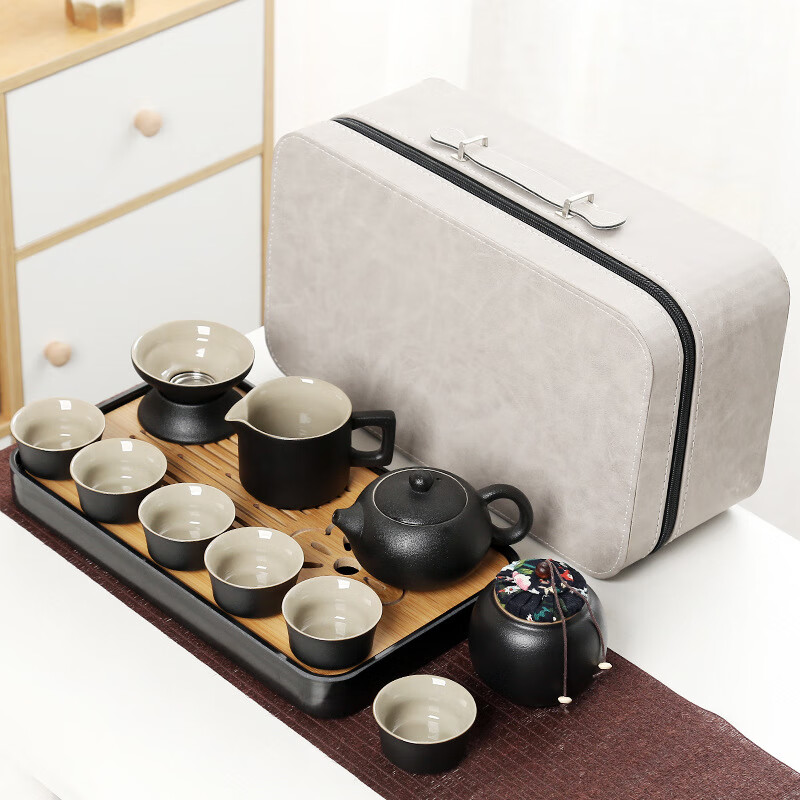 可以携带茶壶户外便携式旅行茶具陆宝陶瓷侧把提梁茶壶简约办公a 西施