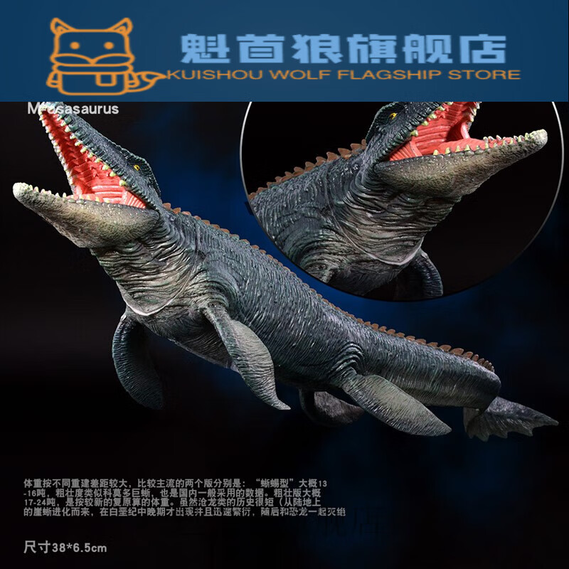 昂沐南方巨兽龙模型 实心恐龙龙玩具模型动物棘龙霸王美甲南 沧龙