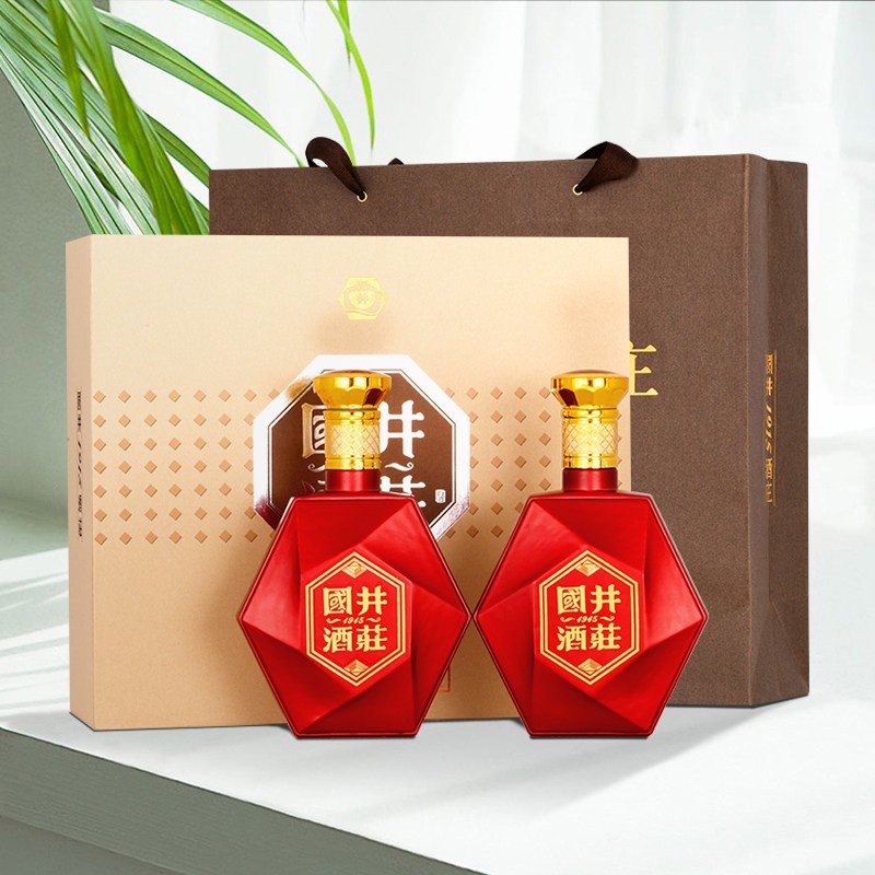 国井白酒 52度红钻 纯粮酿造礼白酒 自饮收藏宴请送礼白酒手提礼盒装 52度 500mL 2瓶