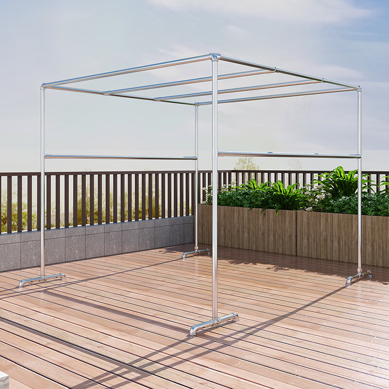 澳颜莱 楼顶晒衣服的架子 镀锌钢管晾衣架落地室外晒被子架谅衣杆楼顶