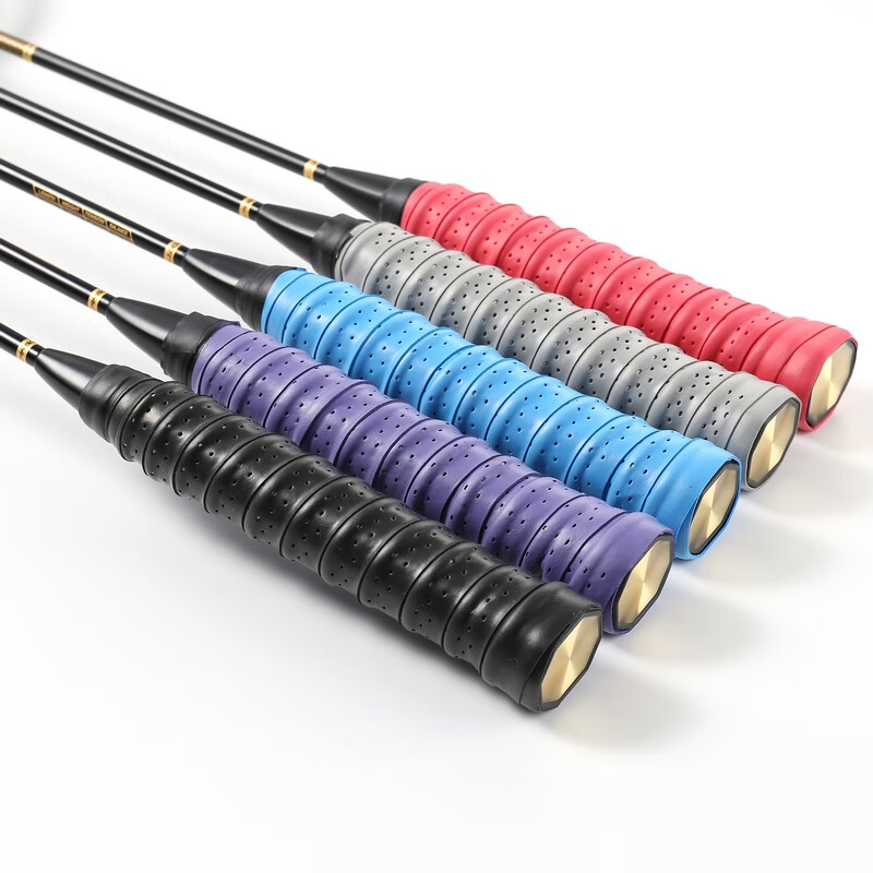 羽毛球拍手胶网球拍打孔透气龙骨吸汗带弹弓鱼竿防滑手柄缠绕绑带岑岑 玫红(4条)