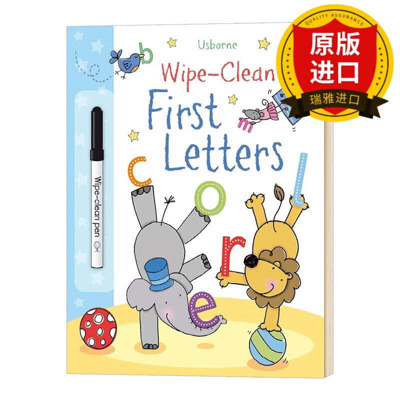 wipe-clean first letters 擦擦书-字母 瑞雅进口原版