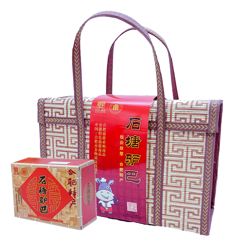 石塘驢巴安徽老字號(hào)五香驢肉禮盒合肥特產(chǎn)火燒肉脯肉干熟食市級(jí)非物遺產(chǎn) 石塘驢巴1000g座子肉竹籃禮盒