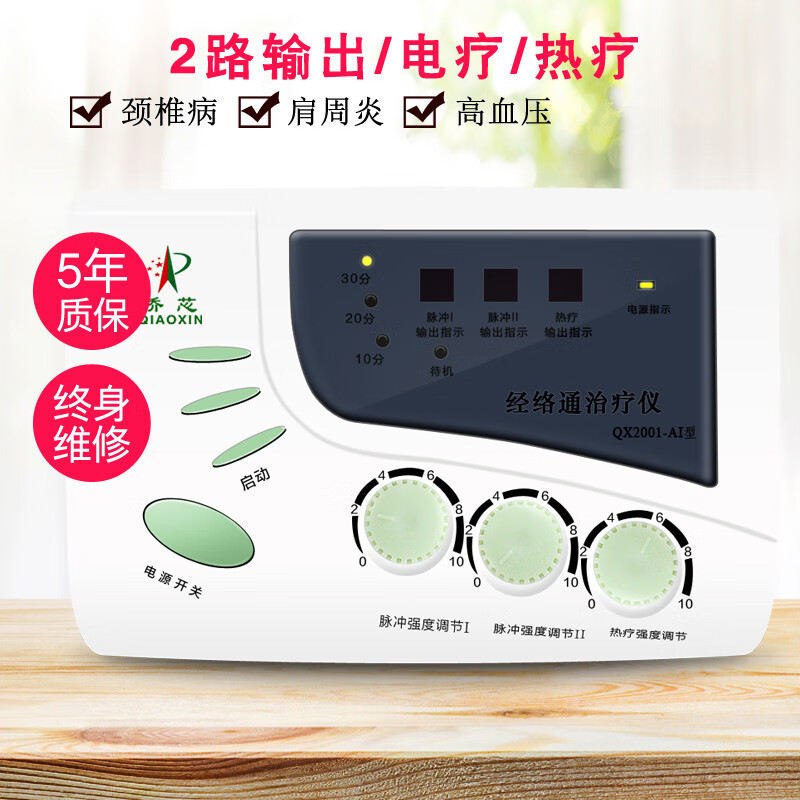 中频治疗仪针腰腿痛针灸脉冲按摩器家用经络理疗仪 白色