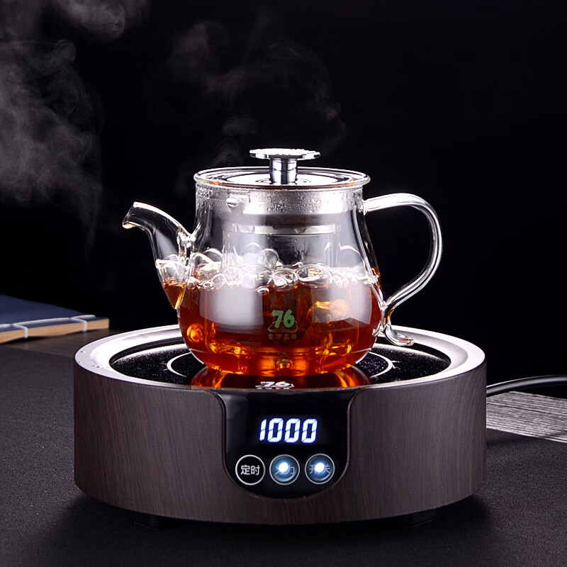 76茶壶耐高温玻璃茶壶围炉煮茶电陶炉茶具套装功夫电茶炉煮茶器 花茶壶加2杯 520ml