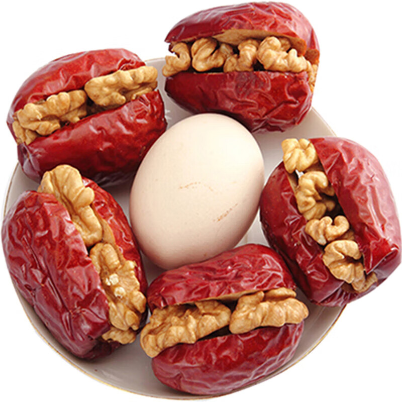 纳嘉新枣夹核桃红枣夹核桃仁枣加核桃枣核桃夹心500g美脑枣想核你在一