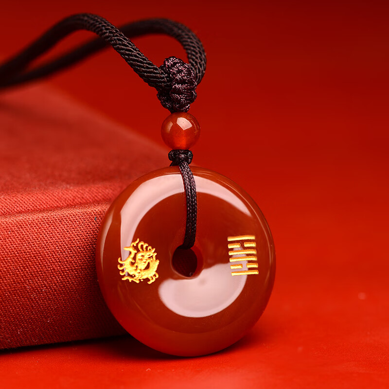 石宫匠黄玛瑙五行卦属土坤为地缺土补土吊坠平安扣挂件麒麟钥匙扣手机