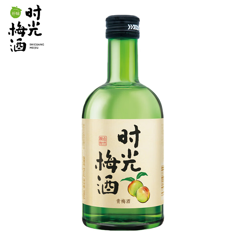 时光梅梅见青梅酒果酒梅子酒女士低度甜酒微醺少女果酒伴手礼8度330ml 1瓶-青梅味