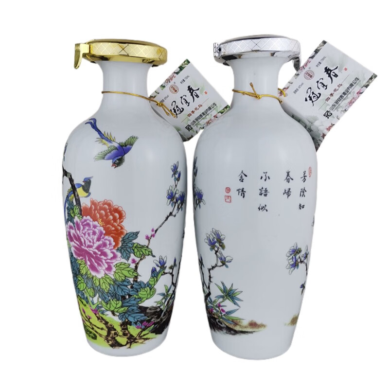 冠宜春白酒花鸟四季纯粮浓香型750ml山东白酒绵柔型聊城名酒收藏送礼