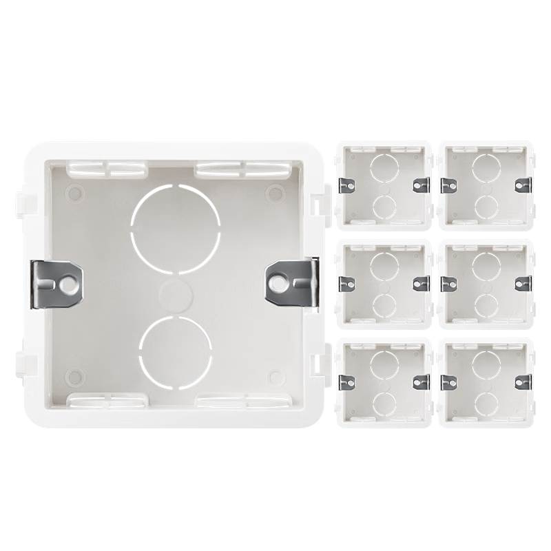 西门子（SIEMENS） 西门子 墙壁86型通用联体暗盒可拼装底盒线盒接线盒 白色8只装