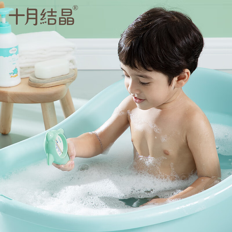 十月结晶婴儿水温计宝宝洗澡测水温儿童精准洗澡温度计绿色遇到高温会爆吗？