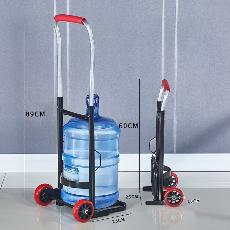 拉车拉水桶车家用矿泉水桶手推车饮水机桶纯净水桶手拉车 弧形拉水车