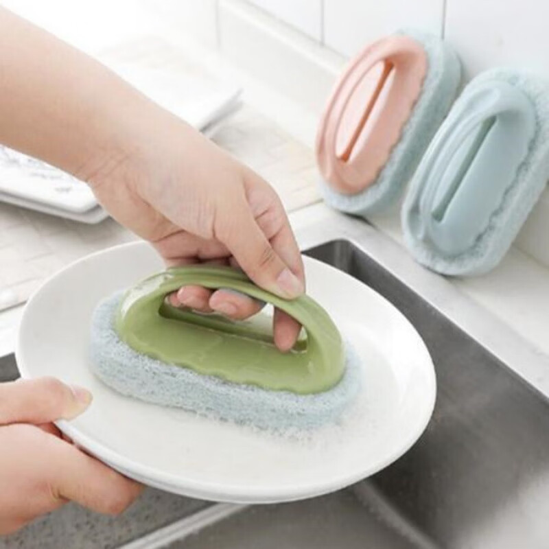 净安美浴室刷洗神器清洗刷瓷砖去污刷子洗脸洗手盆水池清洁刷擦墙 随机3个装