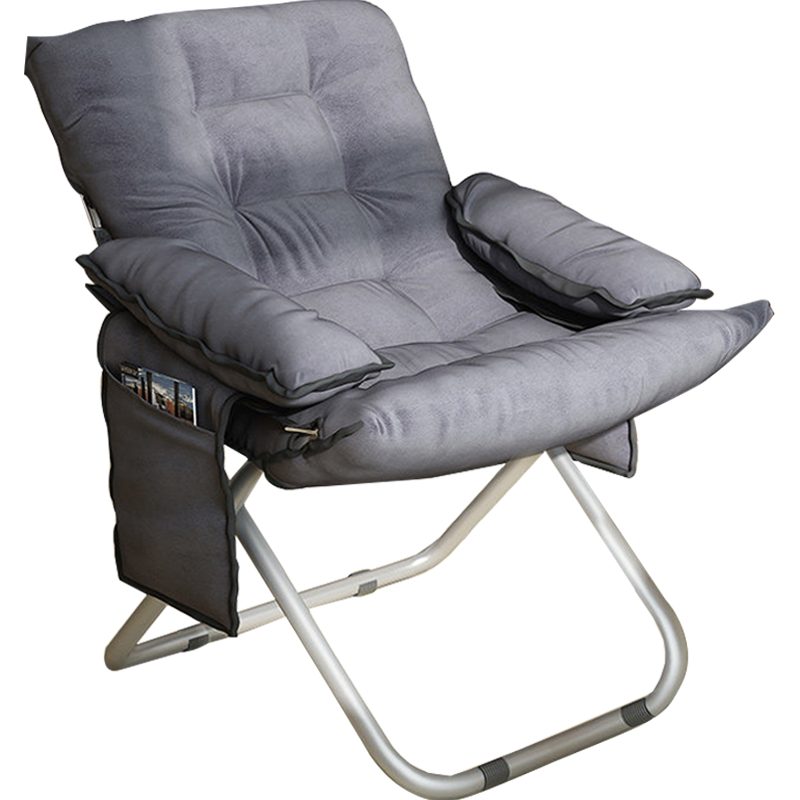 舒客艺家 懒人椅学生宿舍家用靠背椅卧室沙发椅子休闲折叠椅寝室躺椅 红色(升级加大款)