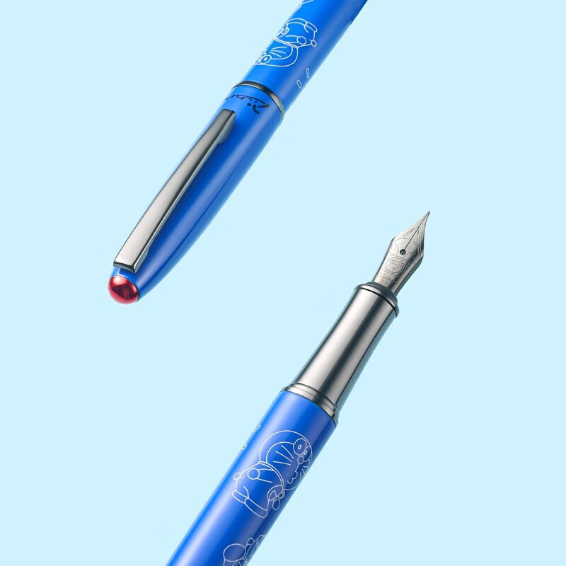 毕加索（pimio）钢笔730哆啦A梦机器猫经典系列钢笔男女学生练字墨水笔生日节日送礼礼品钢笔可刻字 毕加索730哆啦A梦钢笔套装【经典蓝】