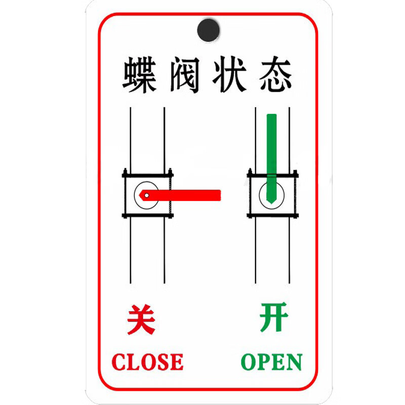 沪凛威 阀门开关指示挂牌 4cm*6cm*5个 zt-03亚克力双面标识牌(其他
