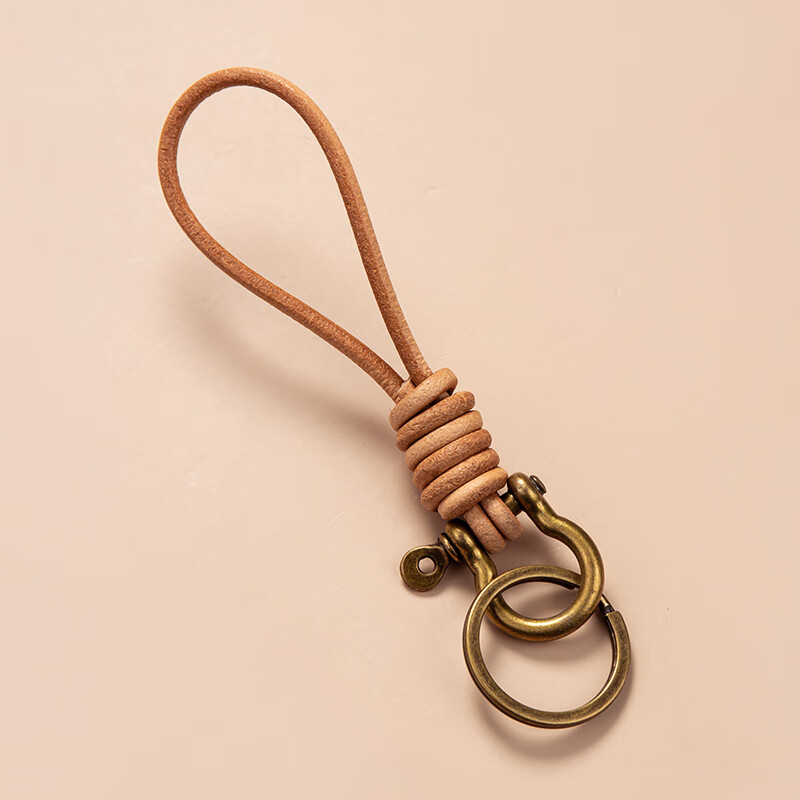 牛皮绳编织钥匙链教程图片