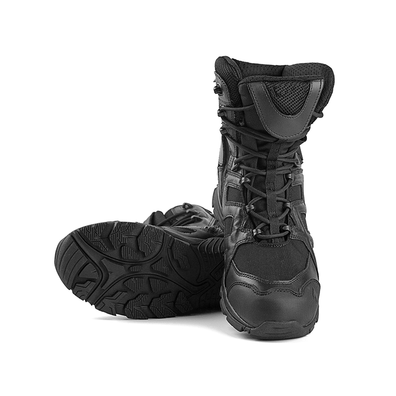 陇聚福 新款黑鹰战术靴男作战靴战术沙漠靴陆战高帮户外登山作 黑色