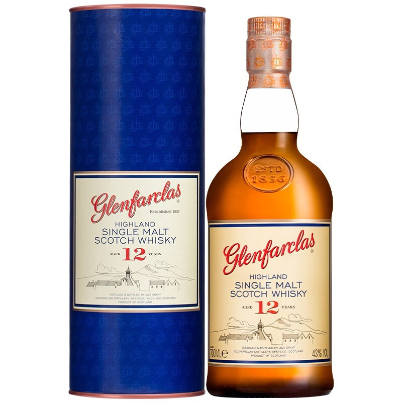 glenfarclas 格兰花格 12年苏格兰单一麦芽威士忌 700ml