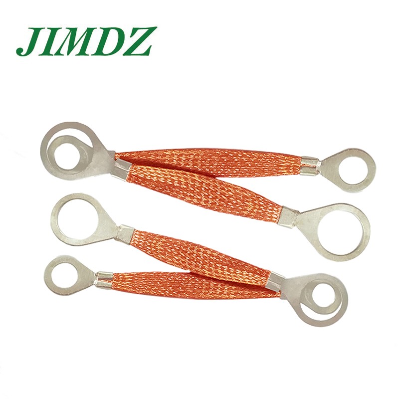 jimdz 法兰静电跨接线 法兰跨接铜编织带 静电接地线 紫铜6平方 6平方