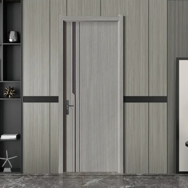 木门室内门实木门卧室门房门简约隔音免漆房间复合套装门 单扇碳晶门