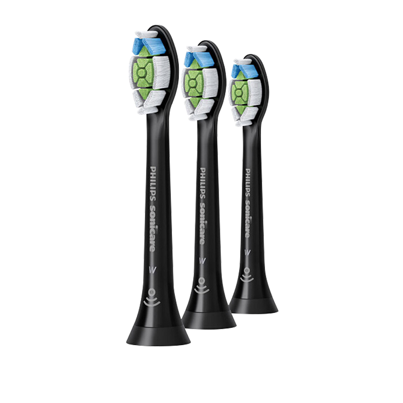 飞利浦（PHILIPS）电动牙刷头 钻石亮白型牙刷头 适配HX9352HX9362HX9332HX9372 3支 装钻石亮白HX6063/96黑色