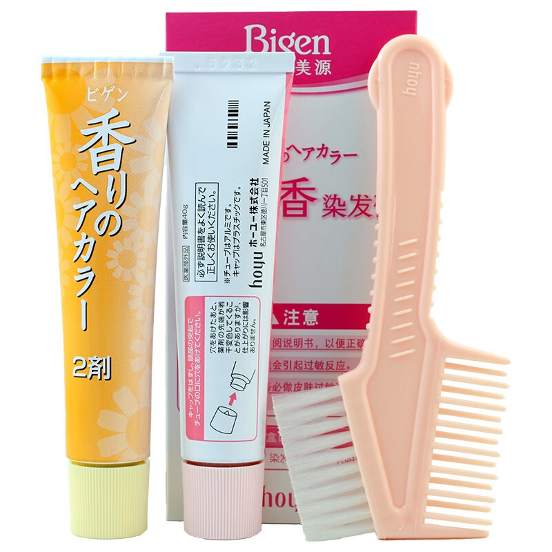 美源（MEIYUAN）美源MEIYUAN 花果香染发霜40g+40g进口染发剂 4号明亮棕色
