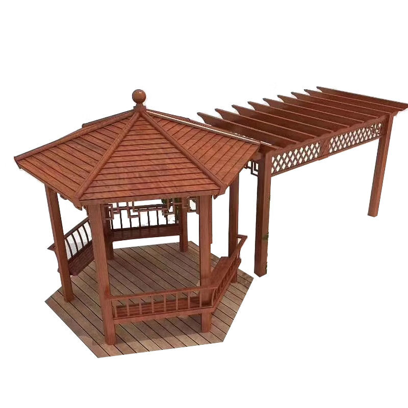 司户外四角六角古建防腐木亭子古典中式古建凉亭新中式凉亭 凉亭设计