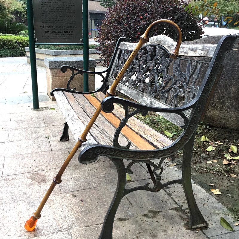 浩柯翰天然紫竹拐杖老人拐杖把玩紫竹手杖 登山杖禅杖紫竹根可挑脚垫