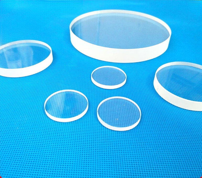 洛盈定制耐高温石英玻璃片光学玻璃高透光透明磨砂圆片方片打孔加工定