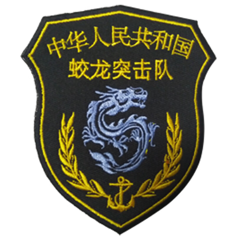 领章蛟龙突击队臂章刺绣魔术贴章军迷战术背包帖户外徽章帖章中国 3绿