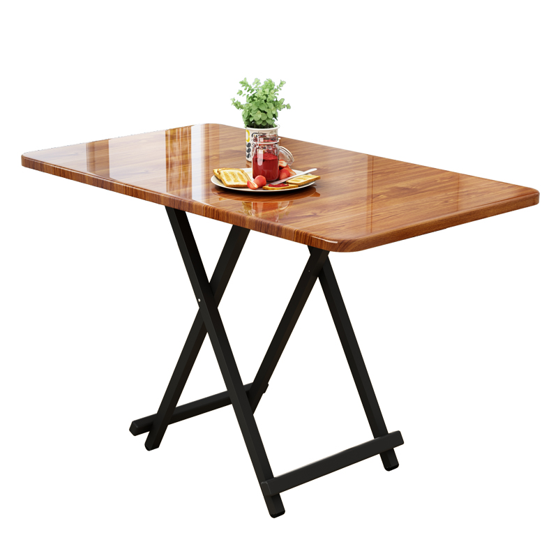 柏立达 折叠桌餐桌家用简易小户型折叠桌组合长方形吃饭桌子摆摊长条桌 白色单桌