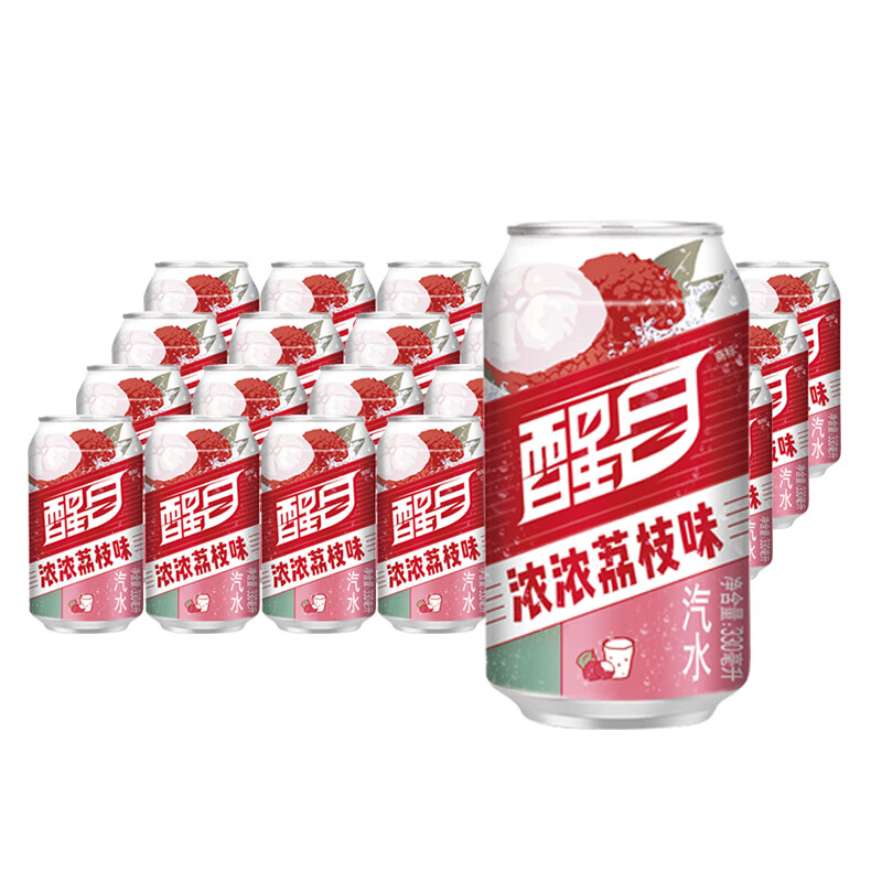 可口可乐可口可乐(coca-cola)醒目荔枝口味 碳酸饮料 330ml*24瓶 整箱