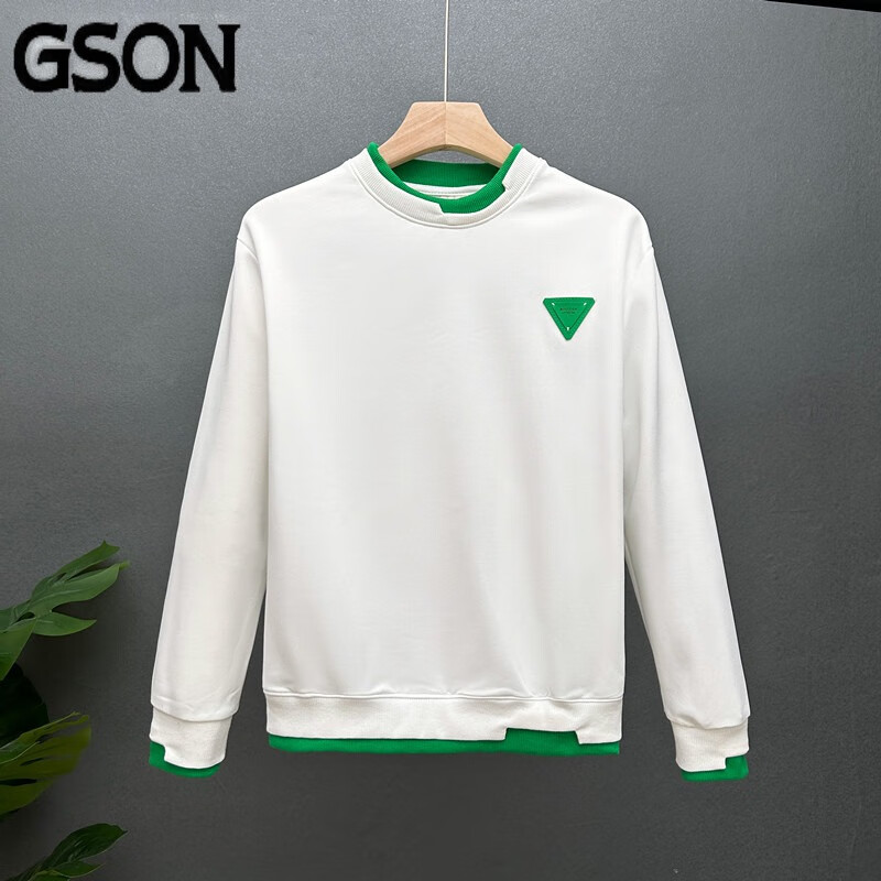 gson森马旗下卫衣男春秋款长袖t恤潮牌圆领运动套装logo款青少年衣服