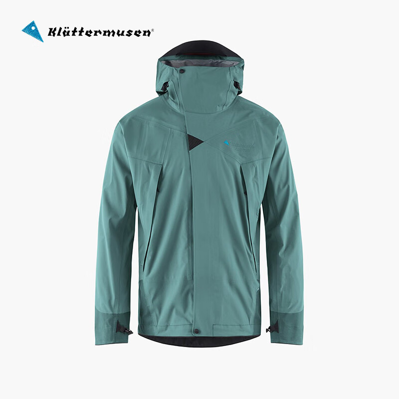 KLATTERMUSEN瑞典攀山鼠户外登山徒步探险防风男款冲锋衣巨人岛Allgron2.0 冰霜绿 M