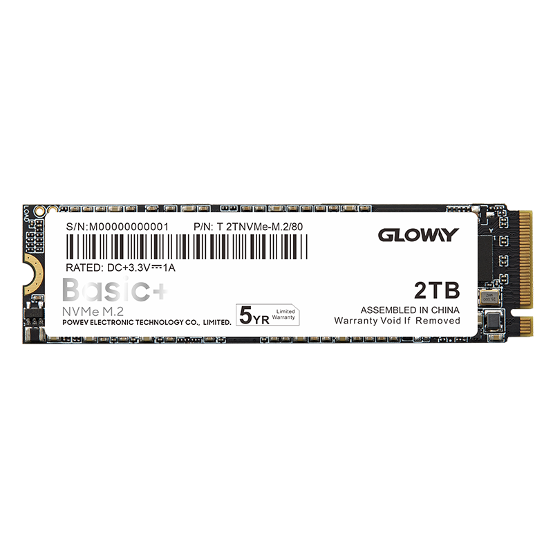 GLOWAY 光威 2TB SSD固态硬盘 M.2接口(NVMe协议) PCIe 3.0x4 Basic+系列