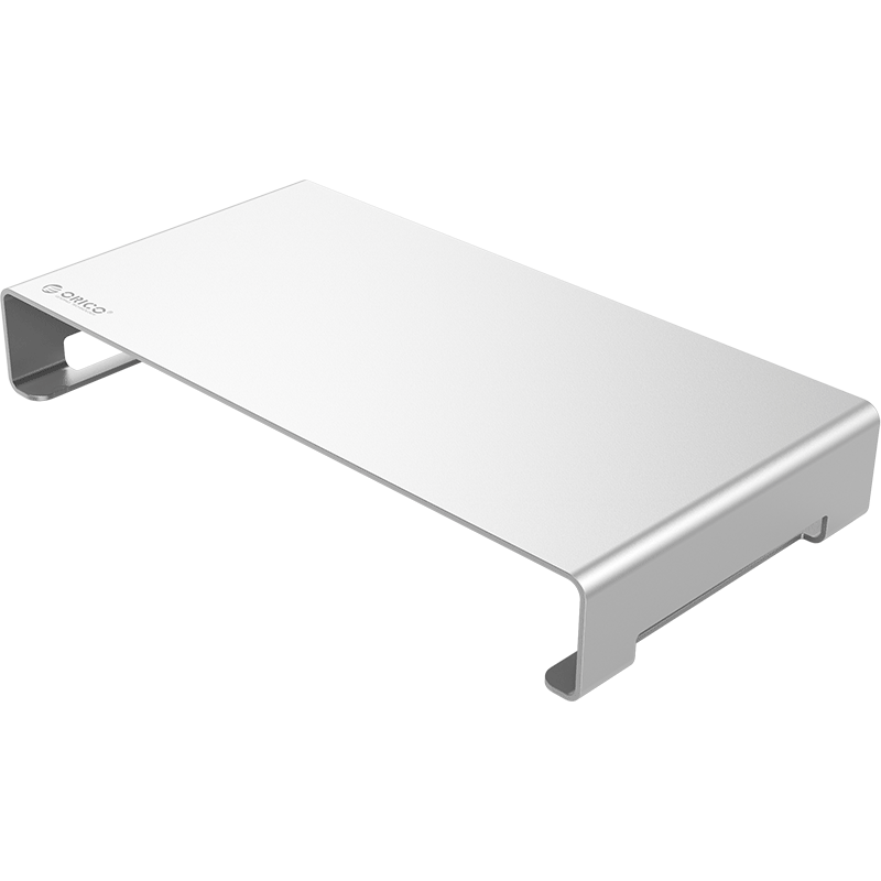 奥睿科（ORICO）铝合金电脑显示器增高架 金属支架 键盘收纳置物架底座 桌面收纳架 银色SV